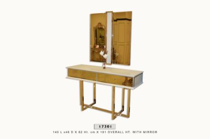 Picture of ELIZA Console table with mirror-golden