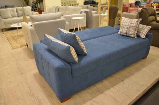 Picture of KABBANI SIMPLE BED SOFA 3 PERSONS - BLUE