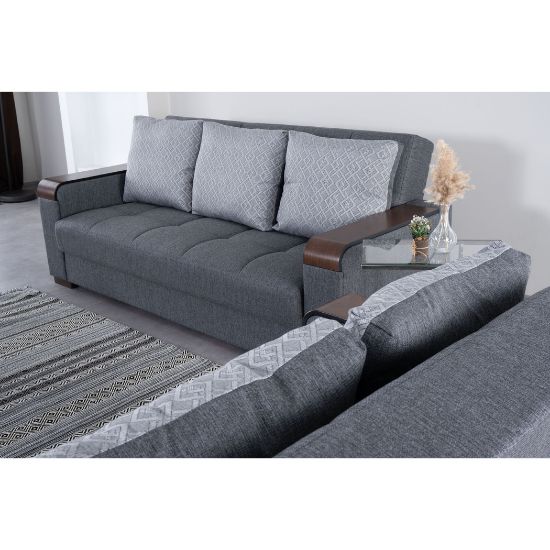 Picture of ARYANNA LIVING ROOM  SOFA BED 3 PERSONS - D. GREY