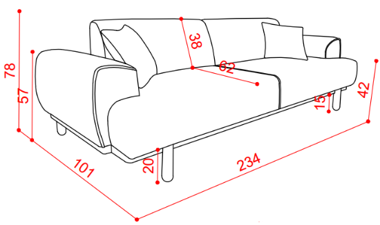 Picture of NATURA LIVING ROOM SOFA SEAT 3 PERSONS - BEIGE