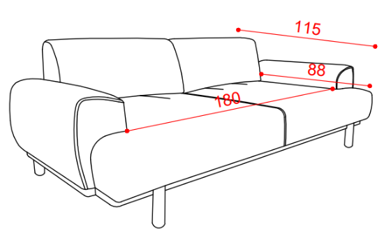 Picture of NATURA LIVING ROOM SOFA SEAT 3 PERSONS - BEIGE