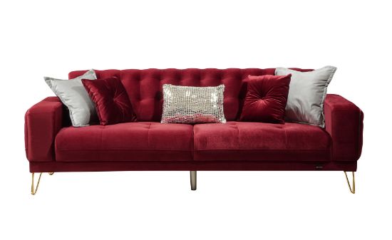 Picture of RUBINO LIVING ROOM SOFA SEAT 3 PERSONS - RED