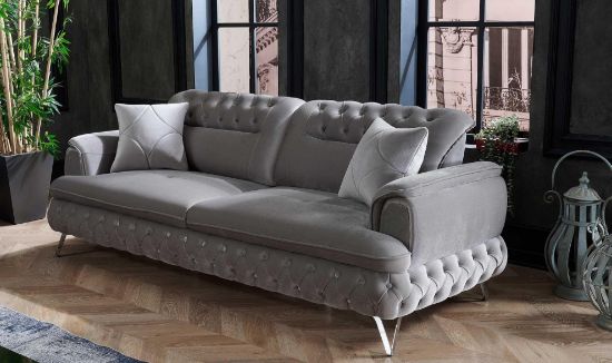 Picture of STELLA LIVING ROOM SOFA SEAT 3 PERSONS - LIGHT GREY