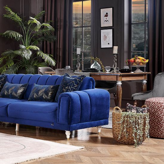 Picture of MIRANDA LIVING ROOM SOFA SEAT 3 PERSONS - BLUE