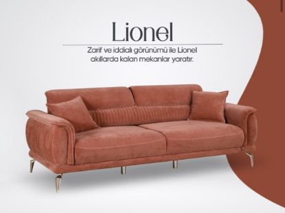 Picture of LIONEL LIVING ROOM SOFA SEAT 3 PERSONS - ORANGE