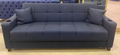 Picture of LINDSEY LIVING ROOM SOFA BED 3 PERSONS - DARK BLUE